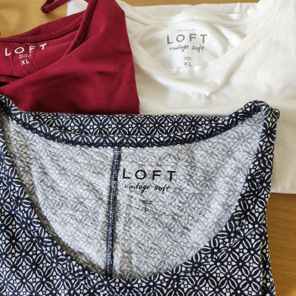Lot of 5 Loft and Ann Taylor Tanks and Cami L and XL - Picture 2 of 11